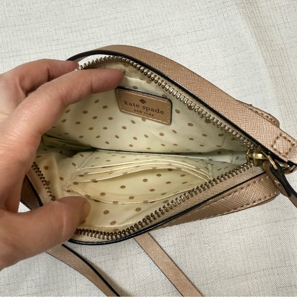 Kate Spade Staci Mini Camera Cossbody Bag Rose Gold Cow Leather Travel Casual - Picture 9 of 13